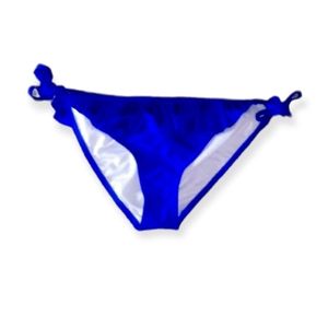 PLUNGE bright electric blue swim suit bottom size large bikini side ties